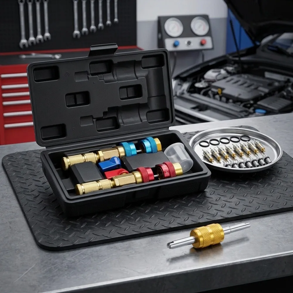 Car Air Conditioning R134a Valve Core Removal Tool Kit For Auto Climate System Maintenance Repair Hand Tools Set