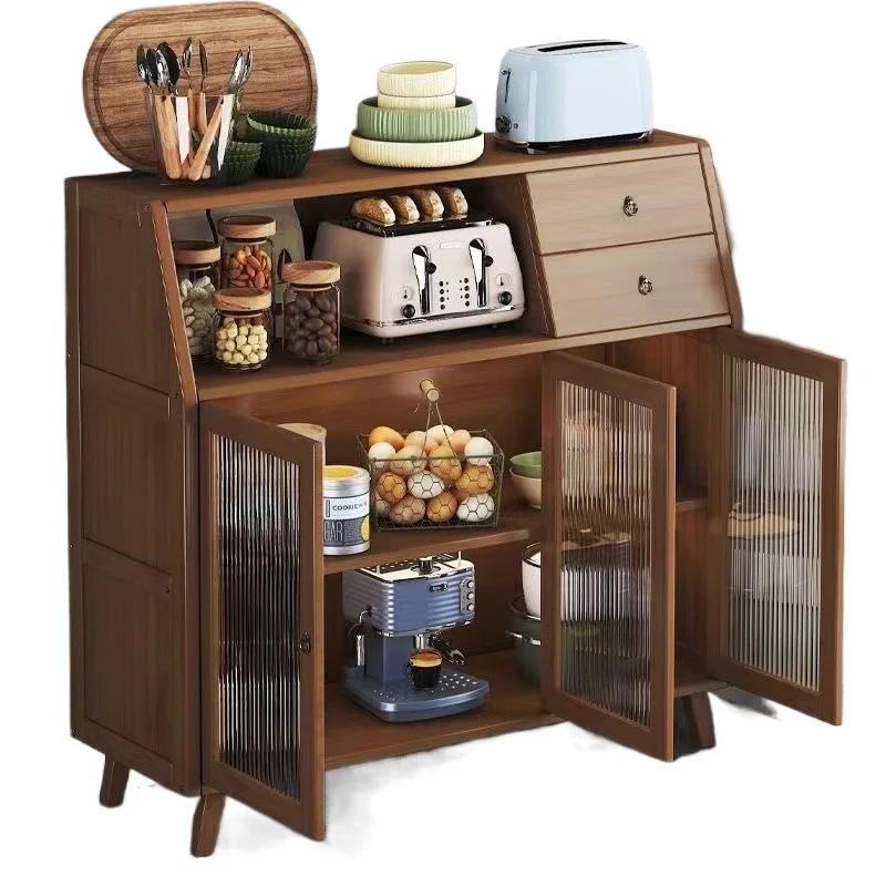 Dining Side Cabinet Solid Wood Modern for Living Room for Kitchen Large Storage, Storage Cabinet