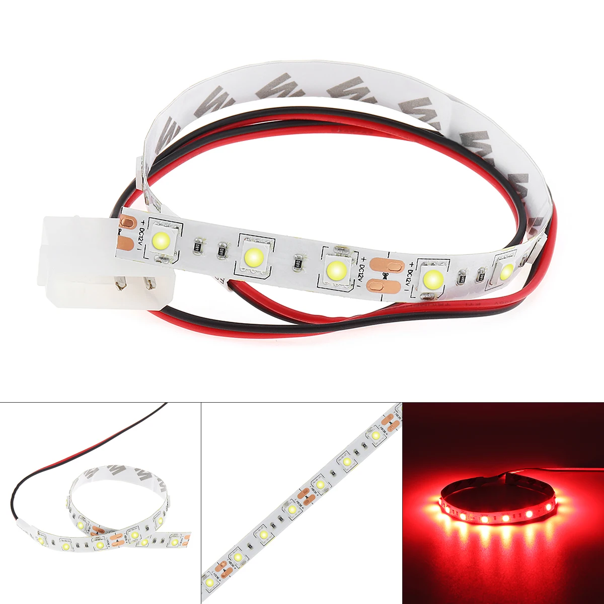 25CM 15 SMD 5050 Non Waterproof LED Flexible Strip Light PC Computer Case Adhesive Lamp 12V