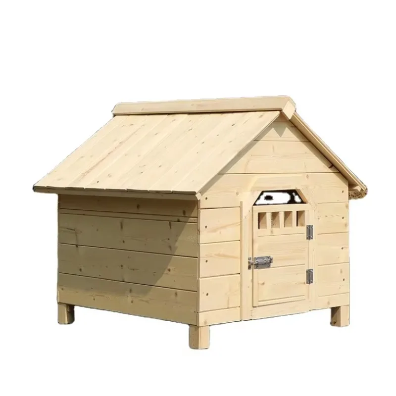 Wooden Kennel Cabin Premium Solid Outdoor Use Pet Cage Carrier and House Small Animals Breathable Four Seasons Windproof