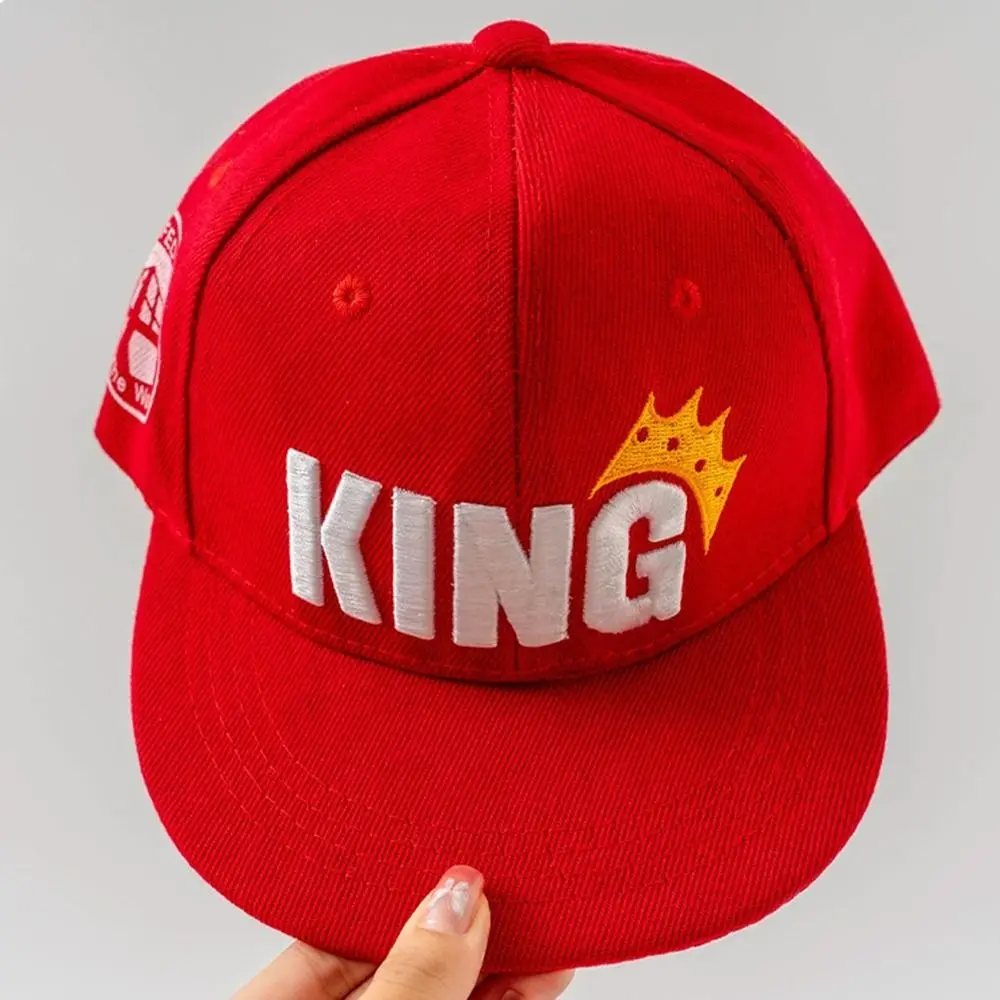 KING Crown Baby Baseball Cap Zonnescherm Zonwering Jongens Meisjes Platte rand Hiphop Hoed Ademend Casual