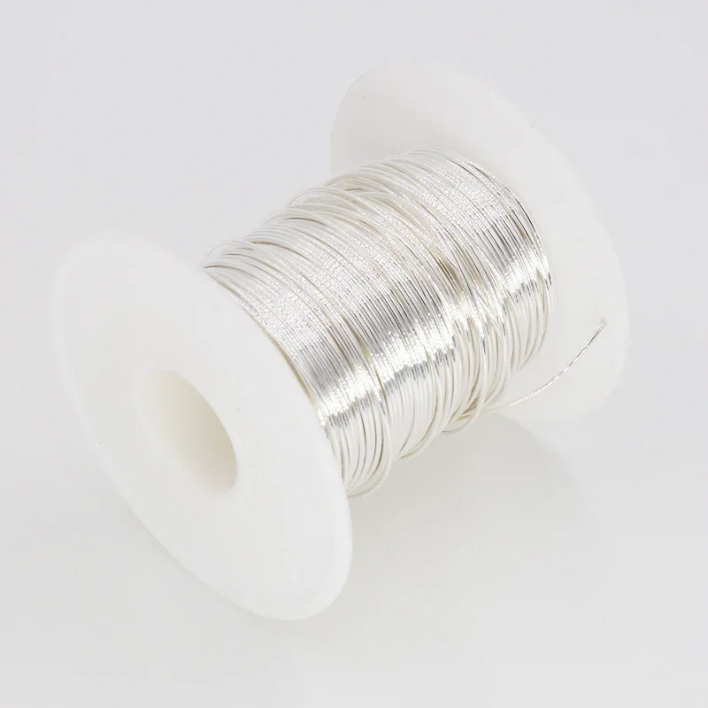 

Hifi 0.5mm 0.8mm 1mm 1.5mm Audio 99.999% 5N Solid Core Pure Silver Wire Bulk cable Use for DIY audio cable and headphone cables