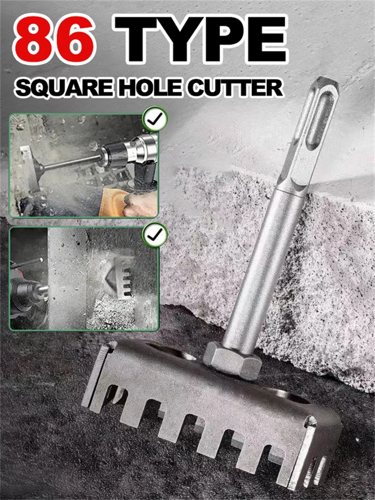 

Для установки воды и электроэнергии Ручные инструменты 1PC86-типа Резак квадратных отверстий для электрической коробки Тип 86 Квадратный перфоратор