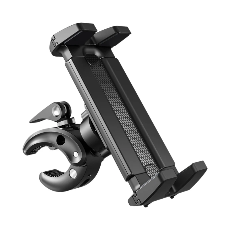 CORA Phone and Mobile Tablet Clamp Mount with 360-Degree Turning Connection, Repositionable Holder, and Clamp-On Base for