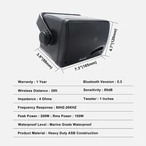 Bluetooth Herdio-implizite Bluetooth-Lautsprecher, Premium-Wandlautsprecher, 3 Wege Upgrade, 3.5 10 Hauptverkaufskit 3 Straßenlautsprecher - №9