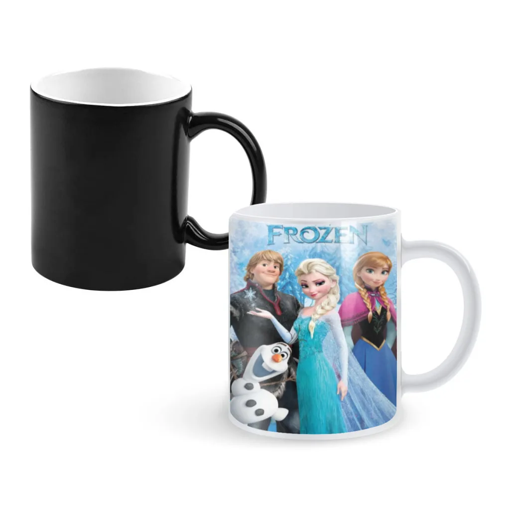 

Frozen Disney Elsa Ceramics Coffee Mugs Thermal Color-changing Gifts Drinkware 11OZ Ceramic