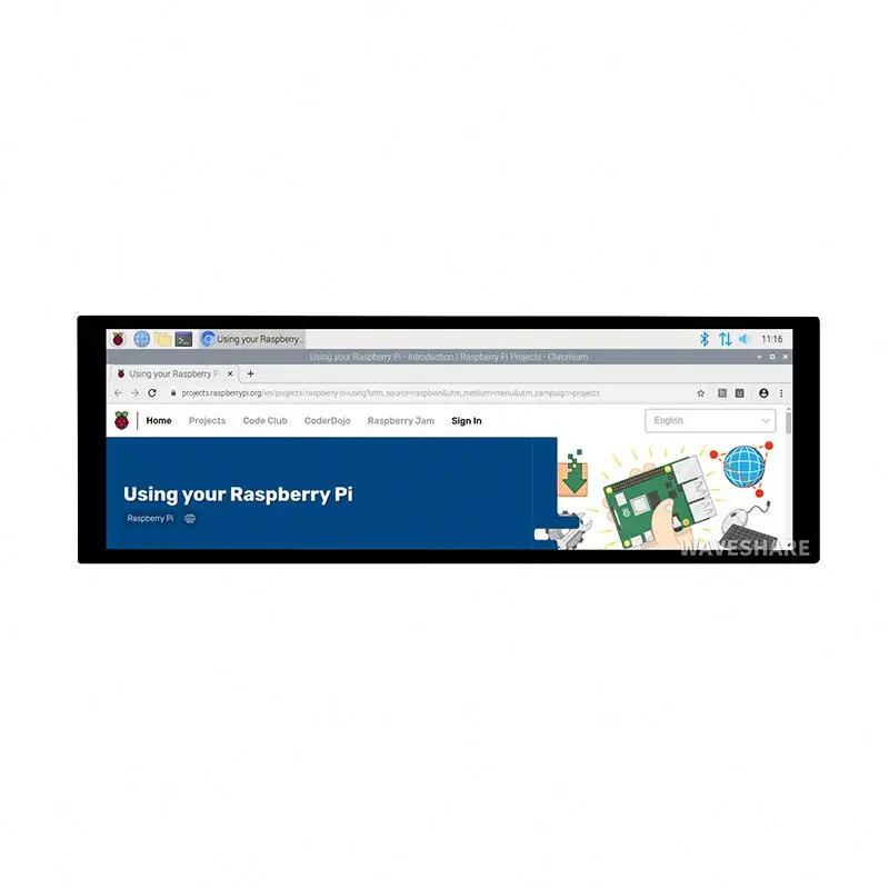 Raspberry Pi 5th generation display screen 7.9-inch long strip high-definition display IPS capacitive screen secondary screen
