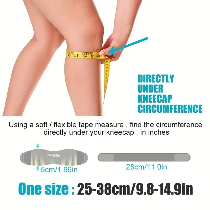 CZHIYAO Silikon-Patellasees-Stützgurtpolster für verstellbare, rutschfeste Band-Stabilisator-Klammer für Pullover, Knie, Sehnenentzündung – Detail 6