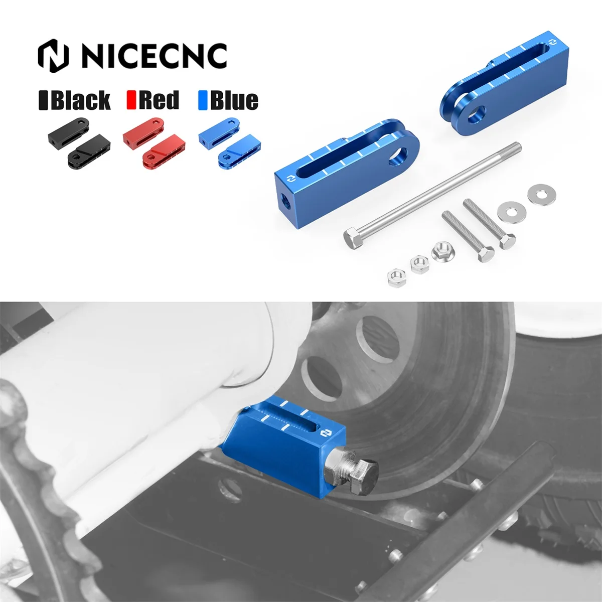 

For Yamaha Banshee 350 Blaster 200 ATV Chain Tensioner Chainsaw Chain Adjuster Left&Right Blaster200 Banshee350 1988-2006
