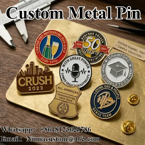 Custom Metal Pins Personalized Enamel Pins Logo Badge Pins Soft Enamel Hard Lapel Pin Custom Design Bulk Wholesale Supplier