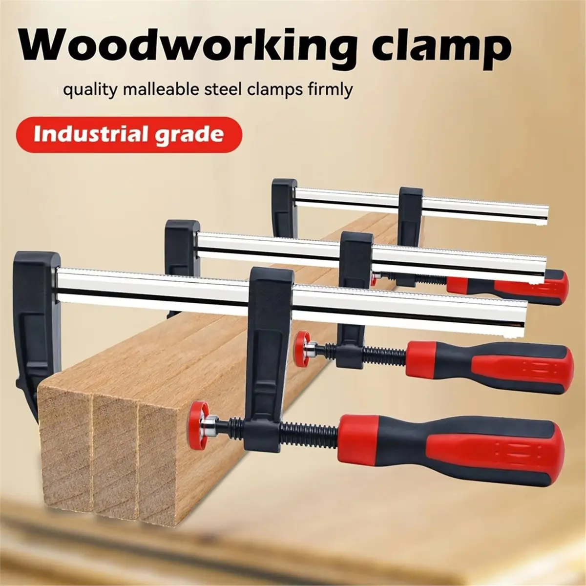DT35BG 6inch F-Shaped Adjustable Bar Clamps, Throat Depth 2.5 Inches, Drop Steel F Clamps for Welding, Woodworking