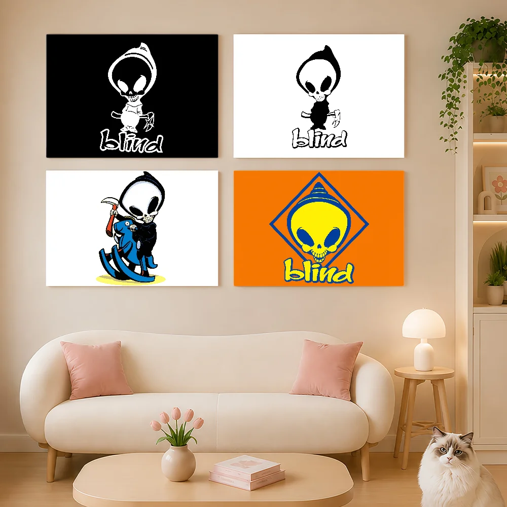 Fashion Blind and Skateboards Skull Flag Decorative Banners Suitable For Outdoor Family Parties and Garden Walls Gift