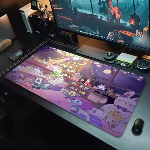 Cute Cartoon Toys Mouse Pad Large Computer Office Game Table Mat XXL Rubber Anti-slip Gaming Keyboard Mousepad Long Desk Pads