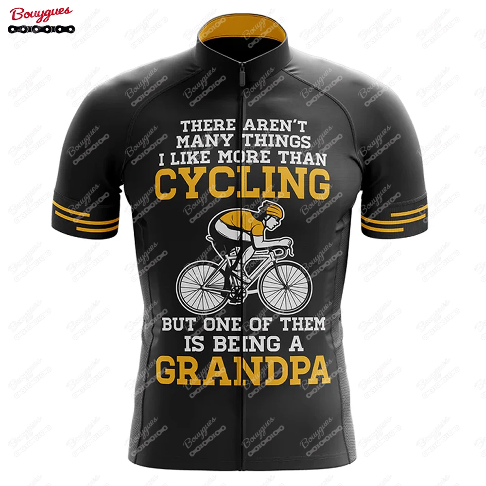 Cycling Grandpa Cycling Jersey For Men Short Sleeve Reflective MTB Maillot Downhill Pro Team Mountain Bicycle Clothing  Summer