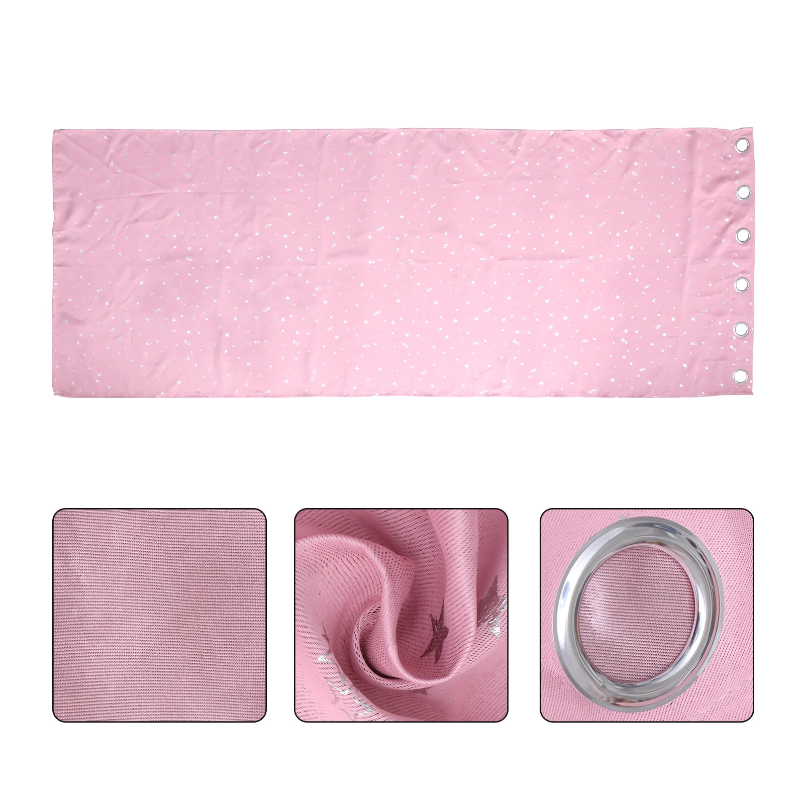 

1Pcs Window Curtain 100x250cm Silver Stars Moon Blackout Heat Insulation Punching Curtain Simple Fashion for Kids Room Bedroom