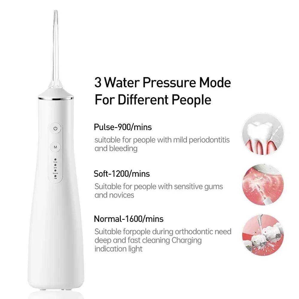 Portable IPX7 Waterproof Cordless Denta Faucet Water Jet Floss Portable Denta Water Flosser