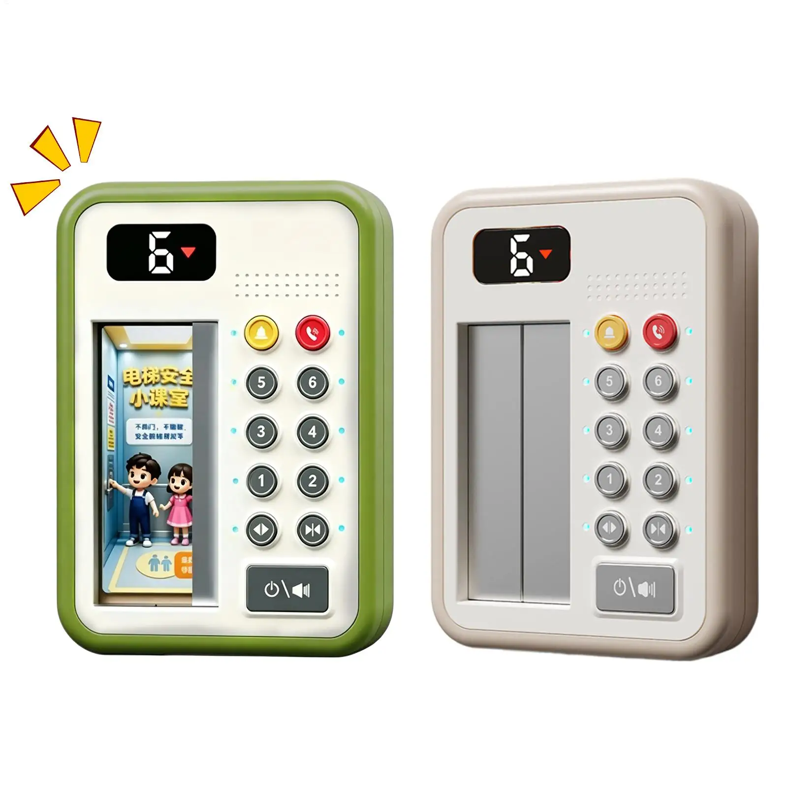 Kids Elevator Toy with Sound Light, Portable Suction Cup Sensory Board, Number Learning Activity  Interactive Educational Toys