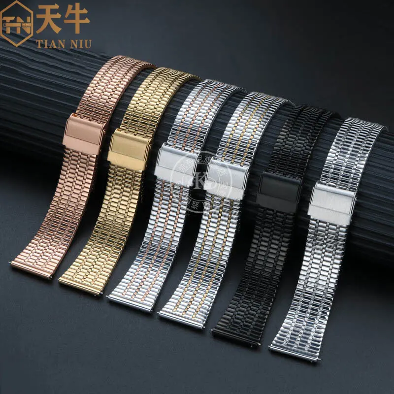 薄いステンレス鋼の時計バンド,18mm, 20mm, 22mm,クイックリリース,ロング,ティソット,カシオ,Huawei,gt3に適しています