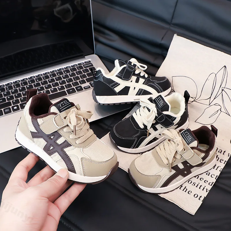 

Non Slip Children's Cotton Shoes 2025 Winter New Lightweight Comfortable Girls' Casual Shoes Soft Sole Plush Warm Boys' Sneakers