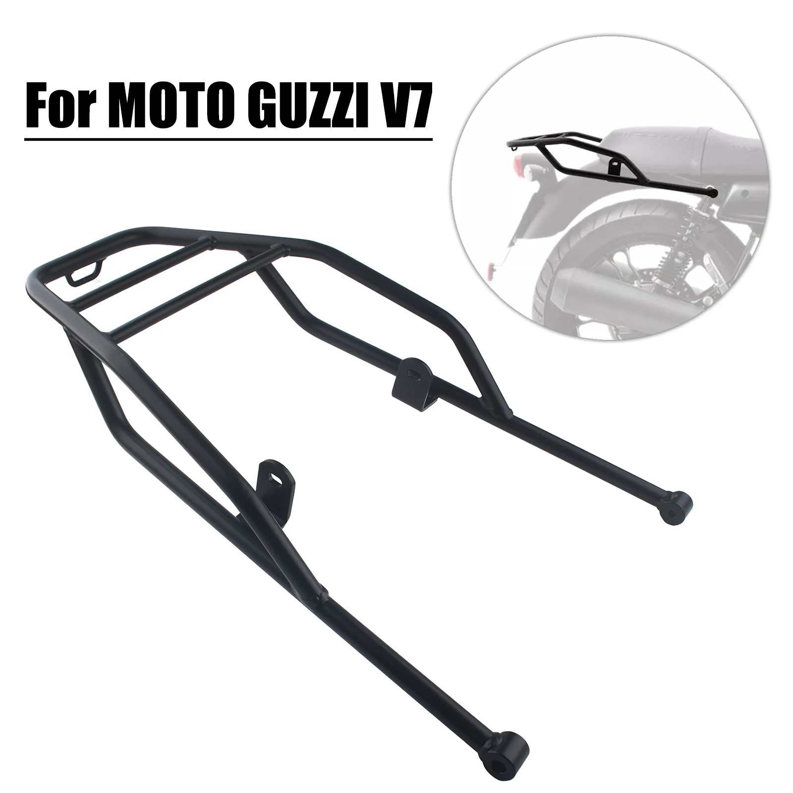 For MOTO GUZZI V7 2021-2024 Motorcycle Rear Luggage Rack 18mm Iron Tube Support Extra Storage Replacement