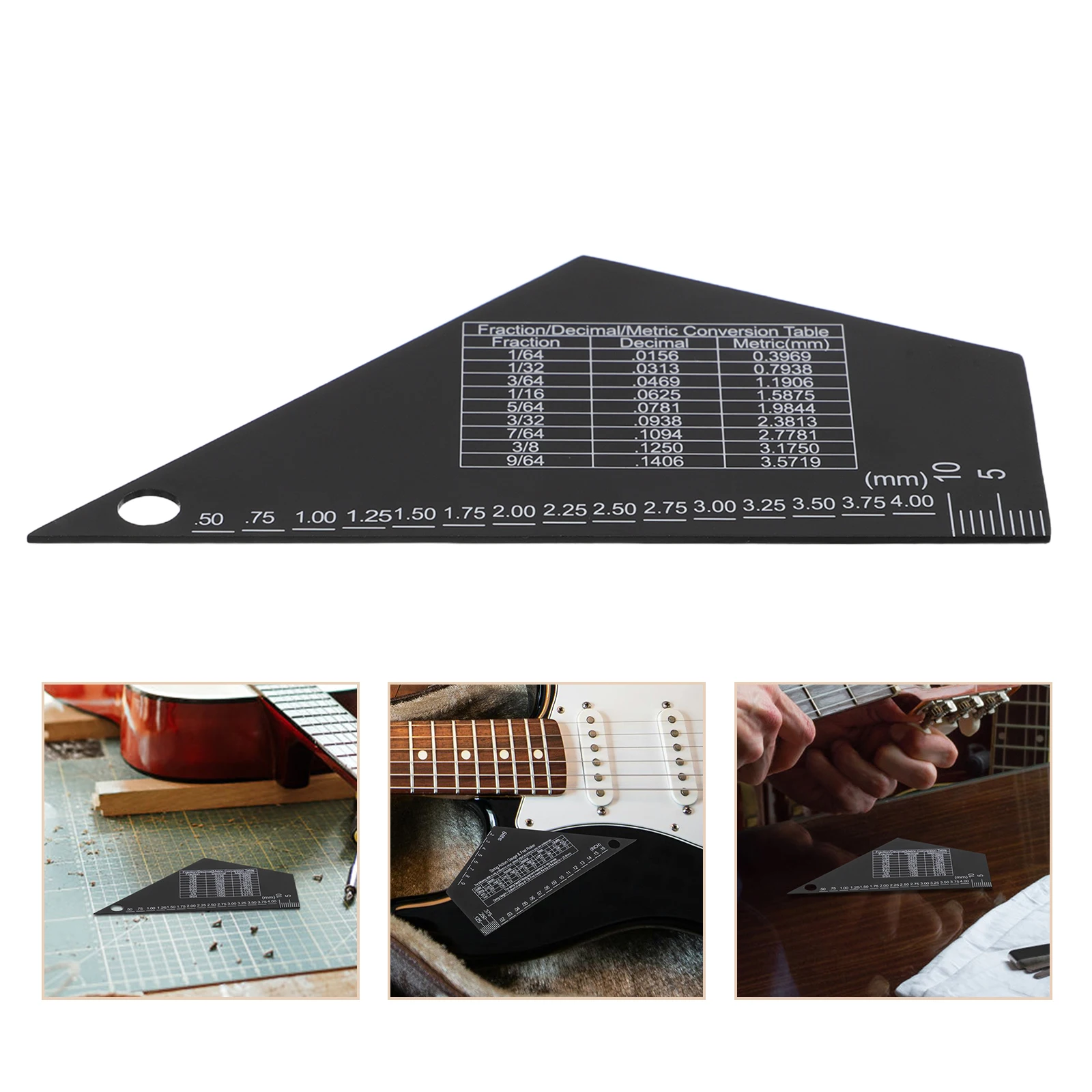 

Guitar Repair Tools Fret Suite Rocker Ruler Leveler Black Electric Measuring Leveling Gauge