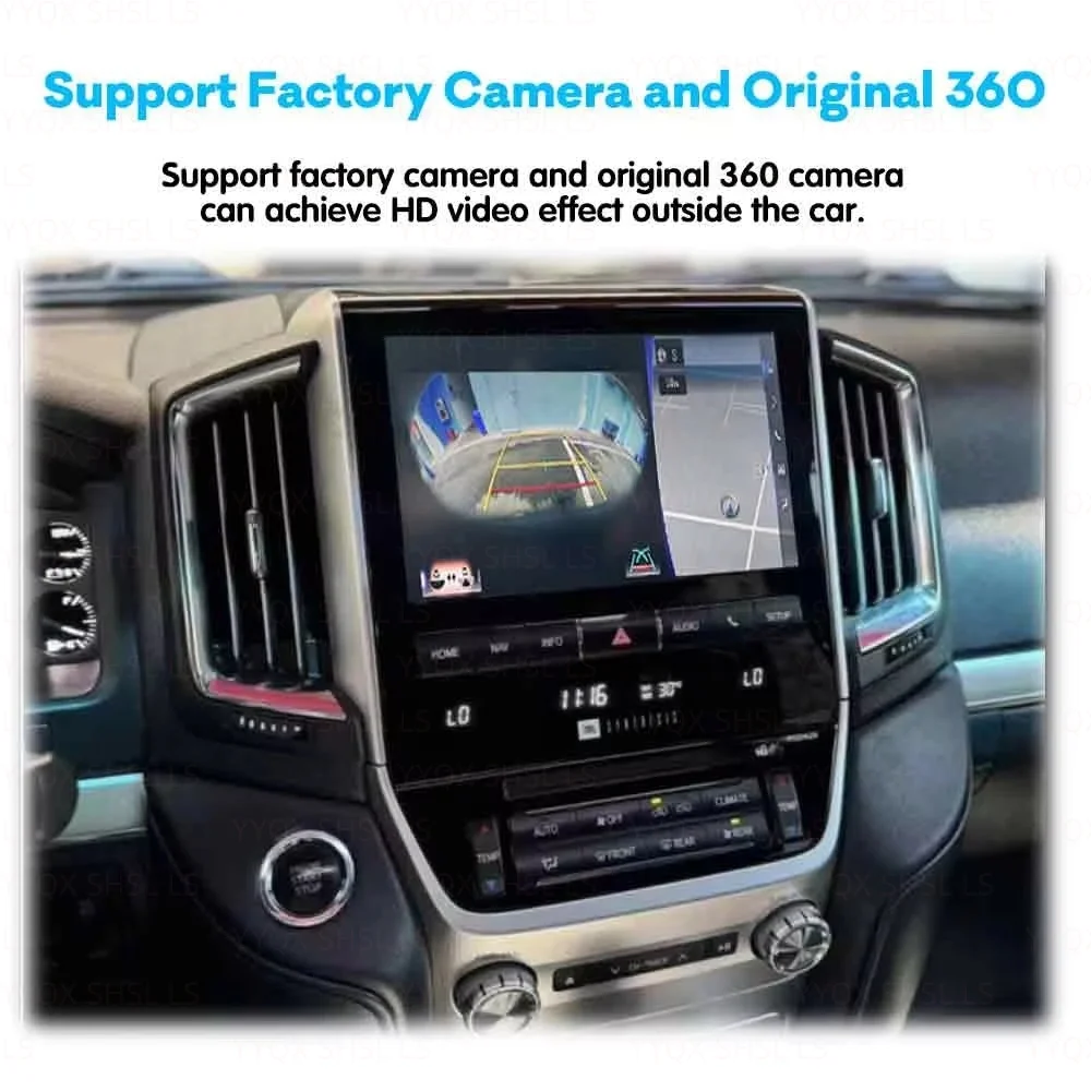 Android 13 10Inch For Toyotas Land Cruisers LC200 LC300 2008-2021 Head Unit Car Interior Upgrade Kits CarPlay GPS Video Player