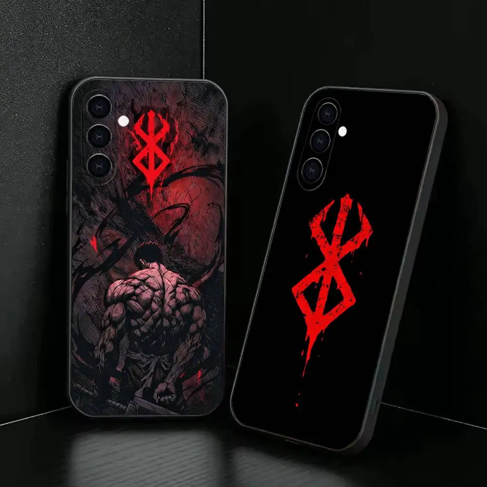 Anime B-Berserk Phone Case Black Silicone Soft For Samsung Galaxy A73,A72,A71,A70,A53,A52,A51
