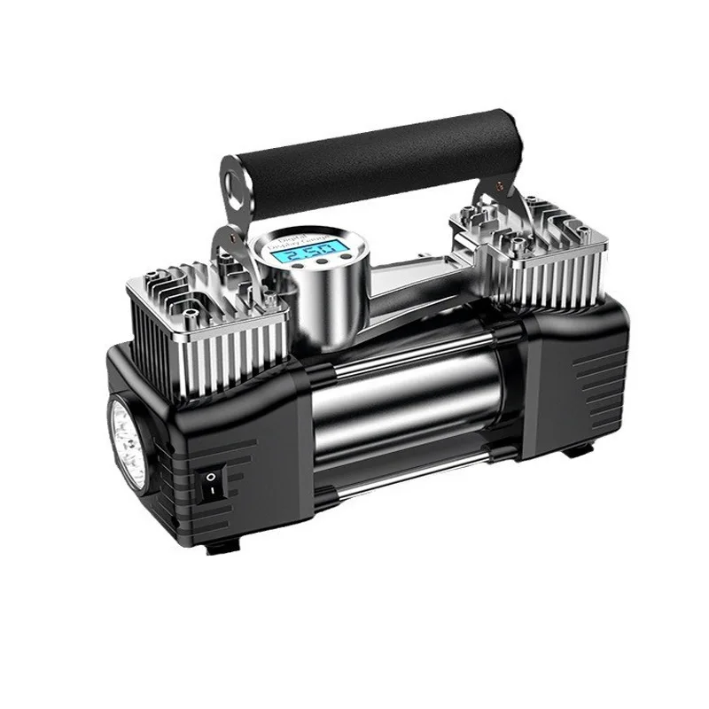 Car Tire Inflator Portable Electric Air Compressor 12V High Power Dual Cylinder Fast Inflation for SUV Truck Vehicle Tires