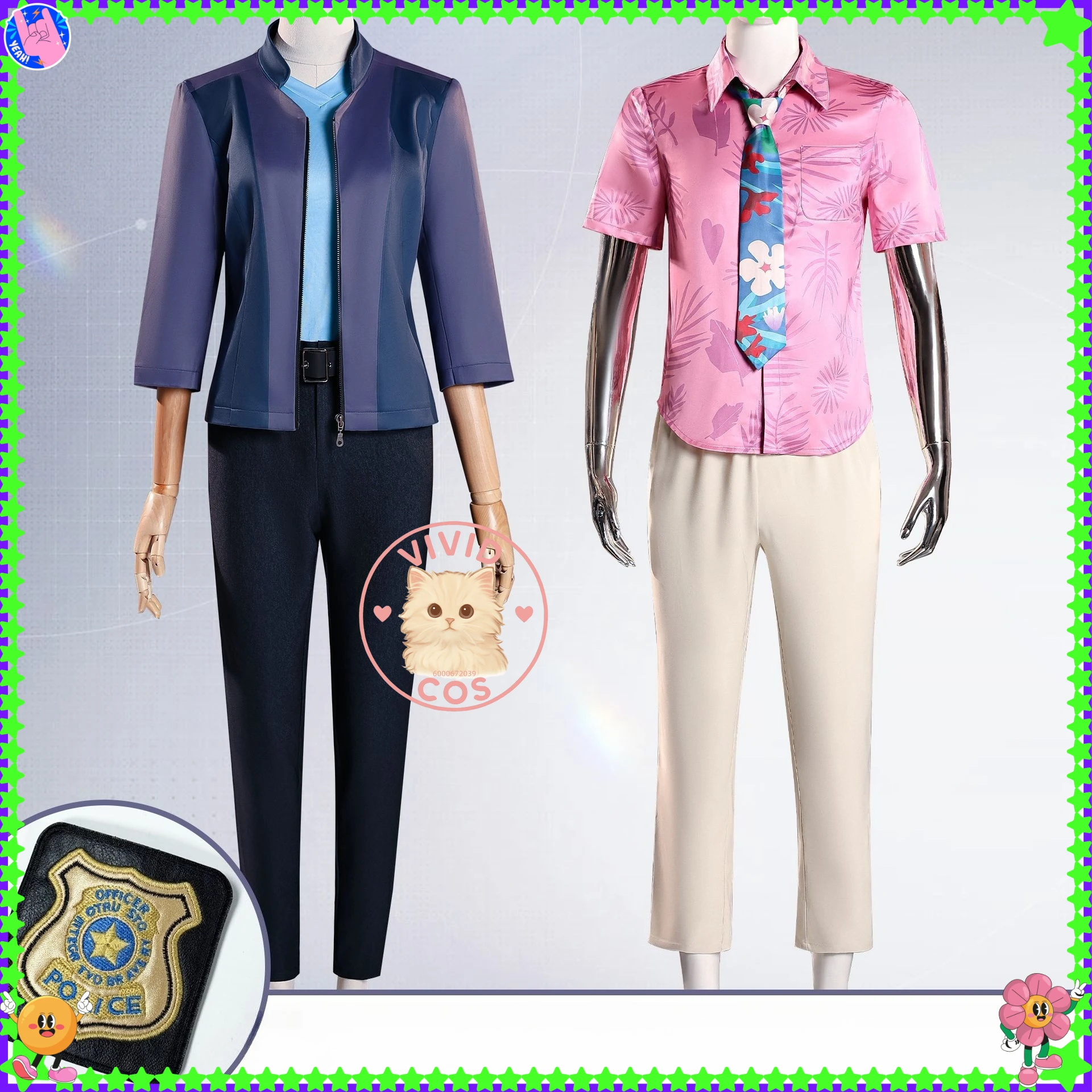 

Newly Movie Cosplay Costume Anime Judy Hopps and Nick Wilde Popular Role Playing Outfit Full Set for Men Women Comic Con Party