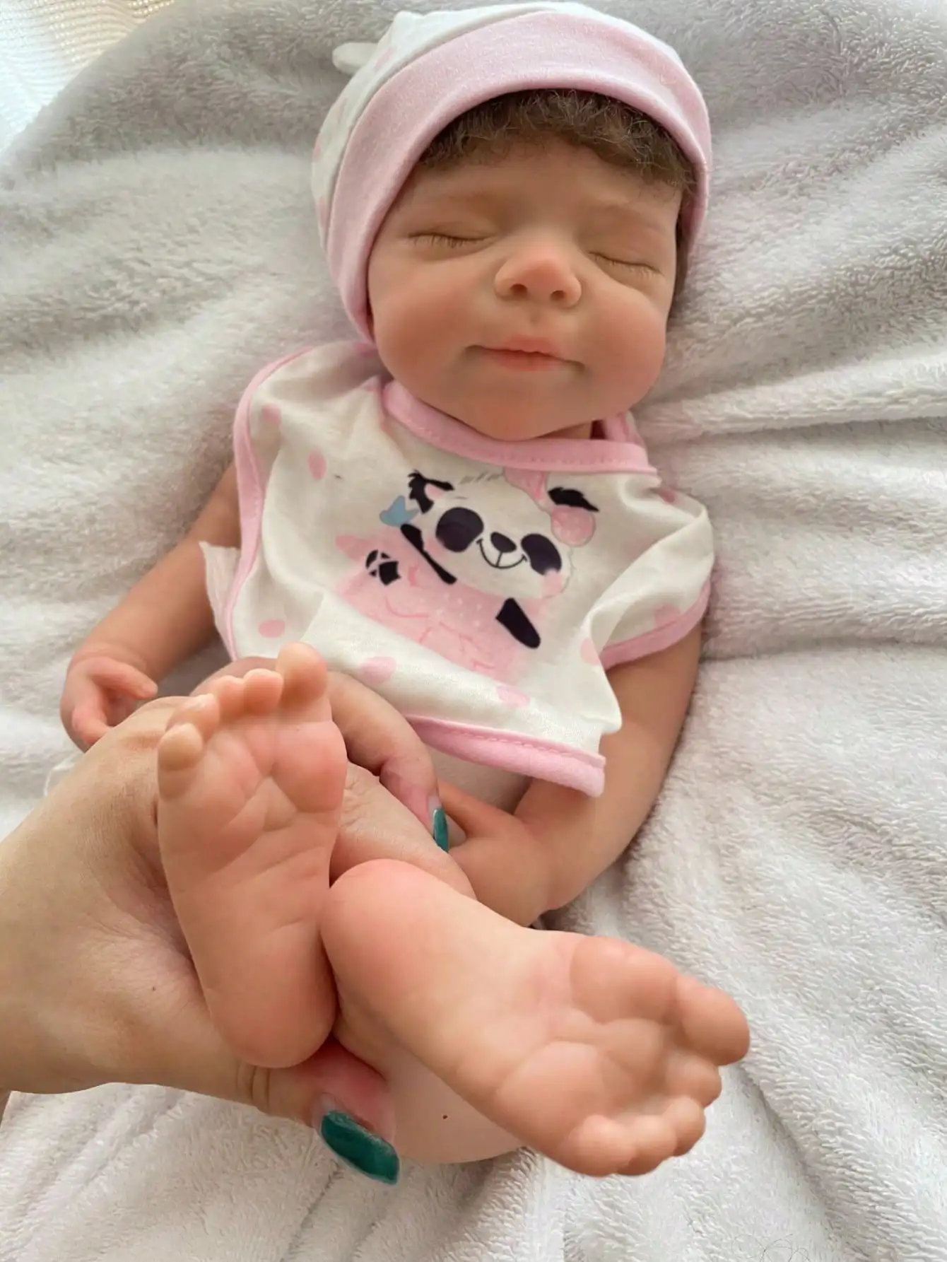 

Saskia 18 Inch Pascale Silicone Newborn Baby Doll Handmade Lifelike 3D Painted Skin Reborn Girl