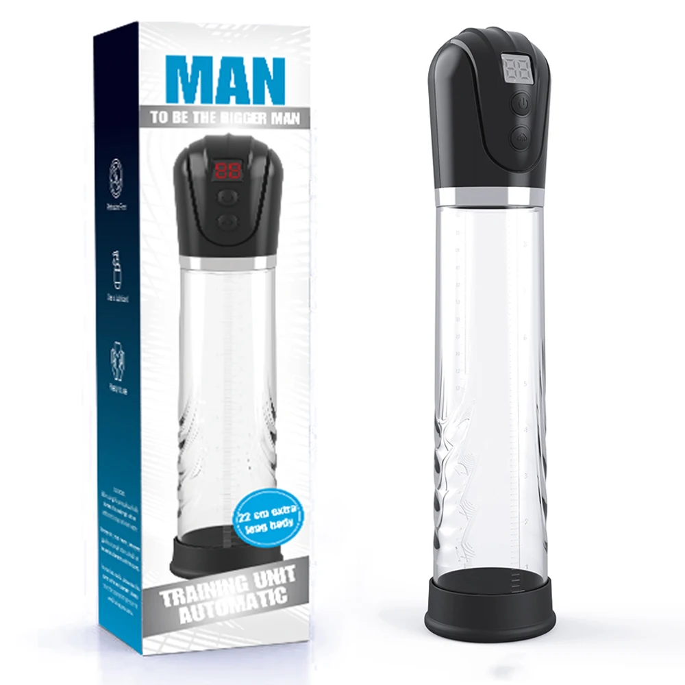 Super 33cm Electric Penis Pump Male Masturbator Cup Dick Extender Vacuum Pump Penis Enlargement Pump Trainer Sex Toy for Men