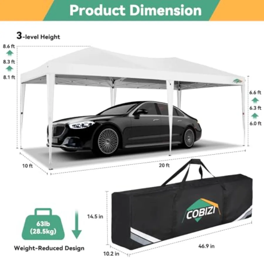 Feet Pop up Canopy Tent with Sidewalls, Party Tents for Parties, Carpas para Fiestas, Easy Set Large Outdoor Popup Patio Gazebo