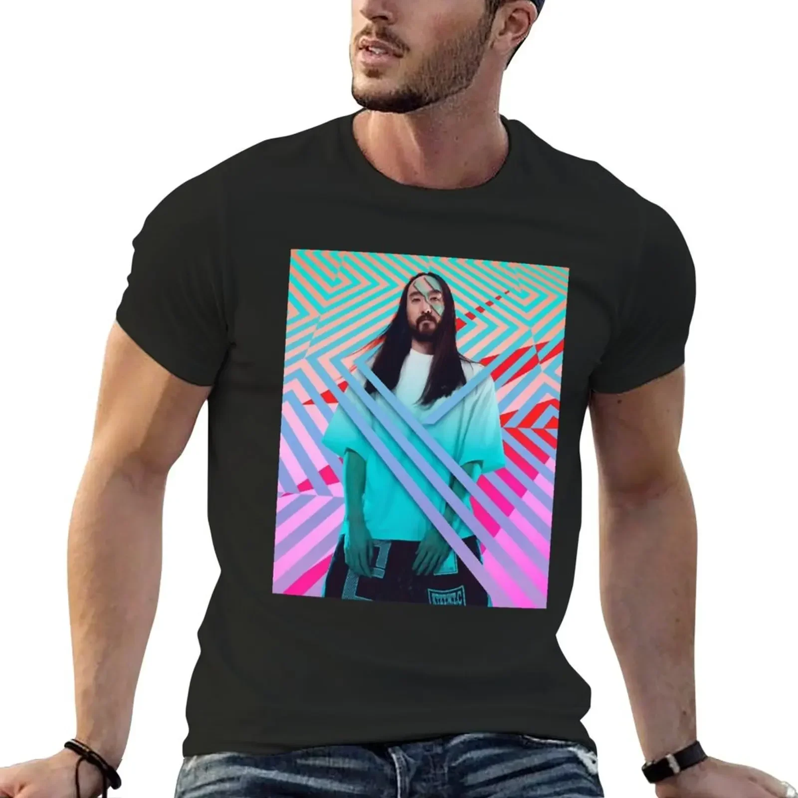 DJ Steve Aoki T-Shirt summer tops aesthetic clothes plus size tops big and tall t shirts for men