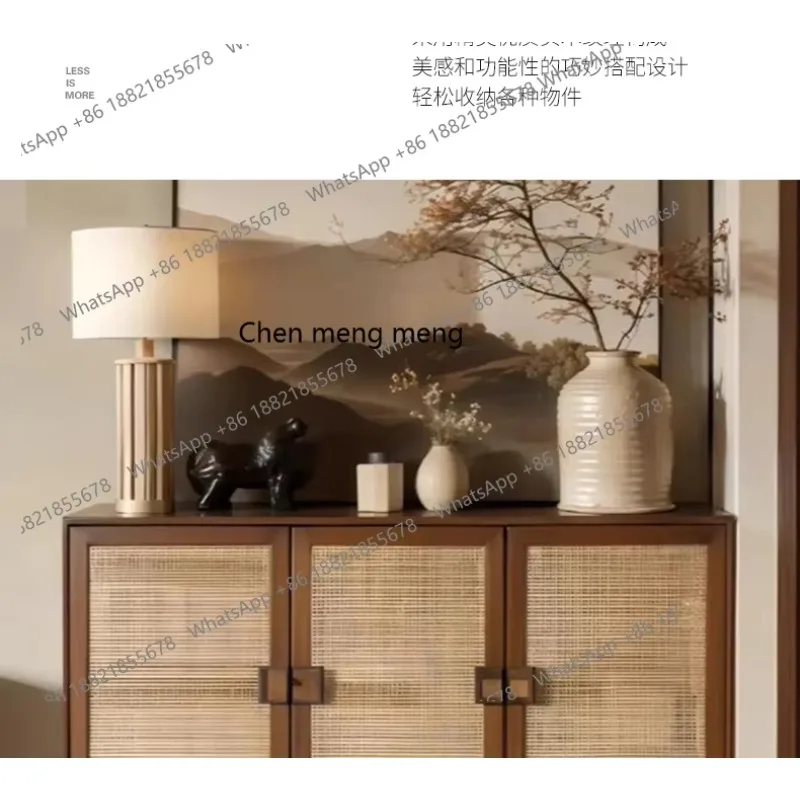 خزانة جانبية لتناول الطعام من الخشب الصلب على طراز الأغنية بسيطة وعصور الوسطى، وخزانة أحذية، وغرفة معيشة على الحائط، وقاعة المدخل H #5