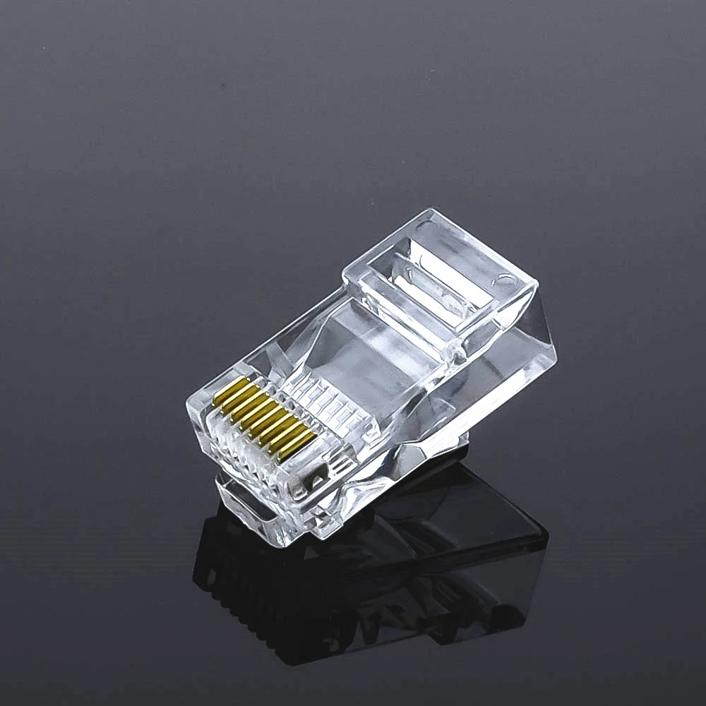 50 Uds conector Rj45 conector Cat5e red sin blindaje 8 pines modulares utp rj45 enchufes HY327