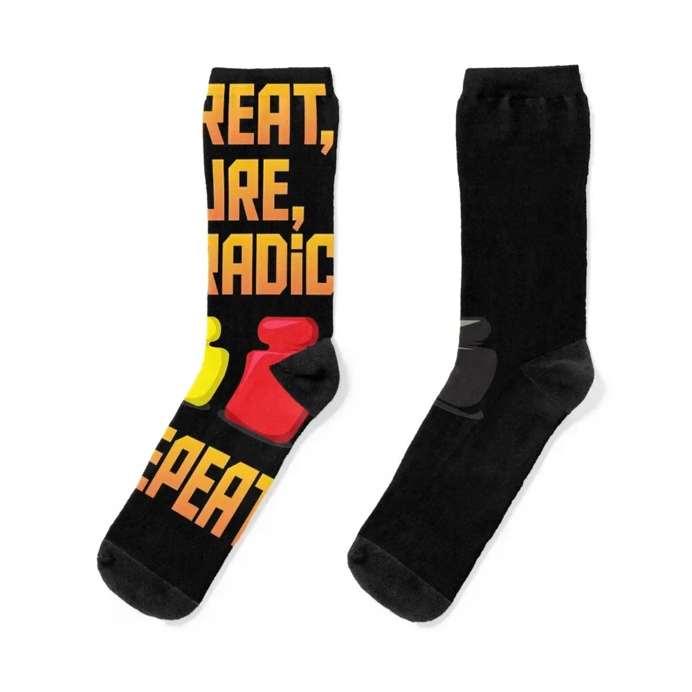 Pandemic Treat, Cure, Eradicate, Repeat Board Game Graphic - Tabletop Gaming Socks kids cool Socks Men's Women's