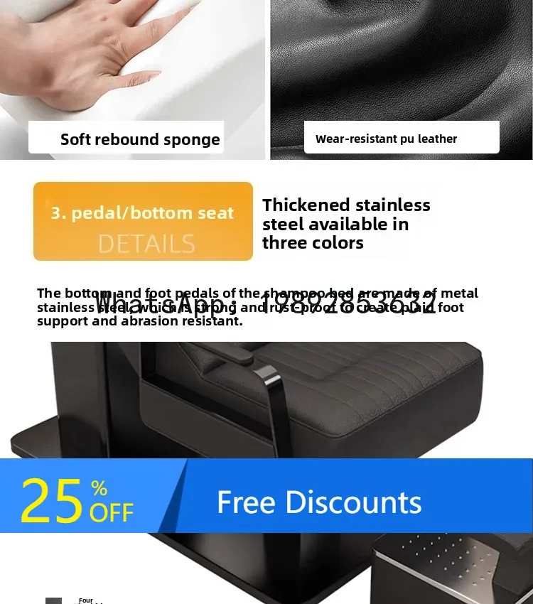 

AA New barber shop hair shampoo bed hair salon special simple half lying high-end salon flushing bed