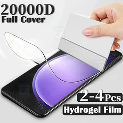 2-4Piece Soft Silicone Hydrogel Film For Samsung Galaxy S24 S23 S21 S20 FE A34 A24 A14 A04 A33 A23 A13 A32 A22 Screen Protectors