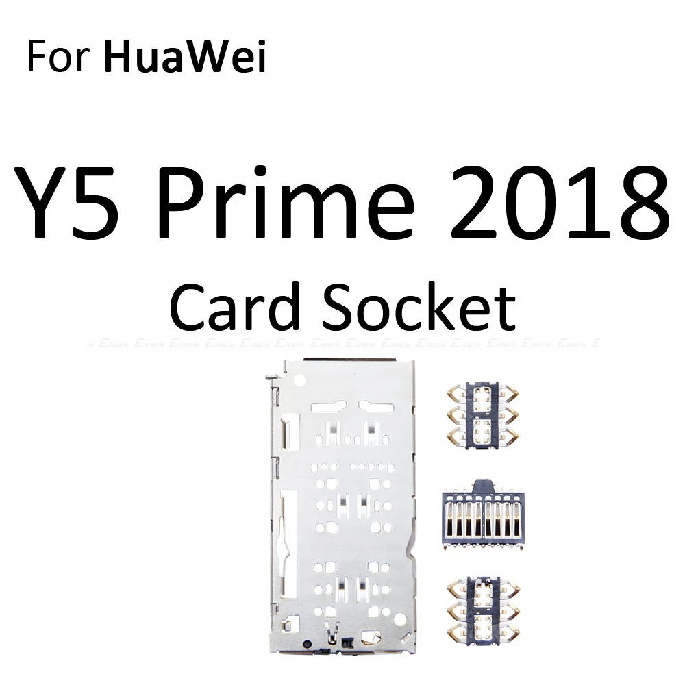 Vassoio Porta SIM E MicroSD Per Huawei Y5 2019, Ricambio Originale Nero, Dual SIM - 2
