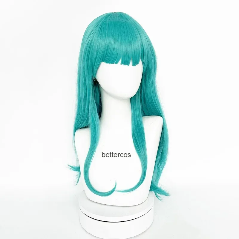 Finding Buruma Cosplay Wig Green Curly Wavy Heat Resistance Synthetic Hair Halloween Costume Party Anime Wigs Wig Cap