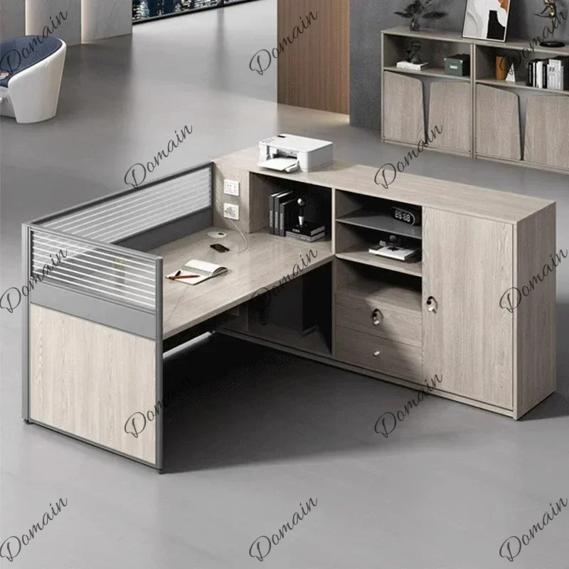 NXX Lshaped Wooden Office Desk Study Modern Standing Bedroom Drawer Office Desk Organizers Design Minimalist Ufficio Hotel Furni