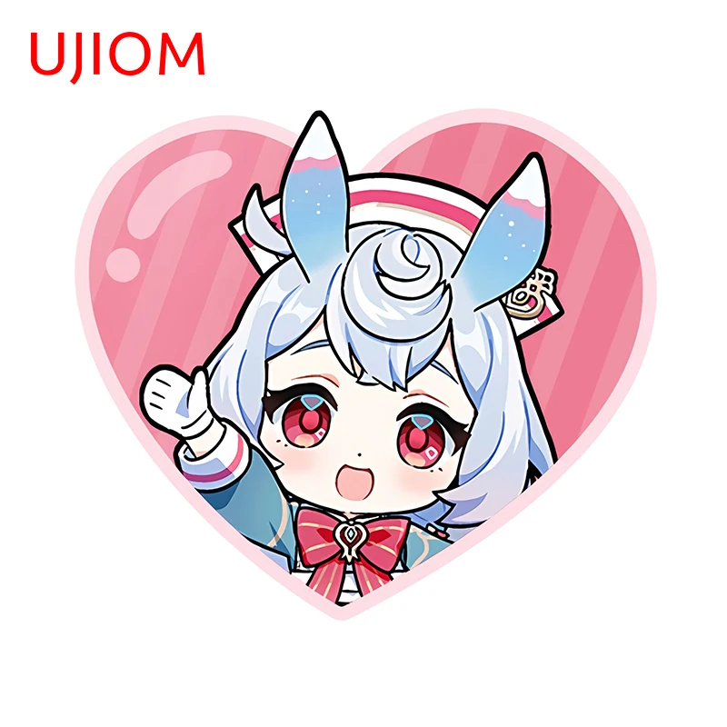 UJIOM 13cm × 11.4cm Adorable Genshin Impact Sigewinne Wall Stickers Attractive Cartoon Design Decals Scratch Proof Wallpapers