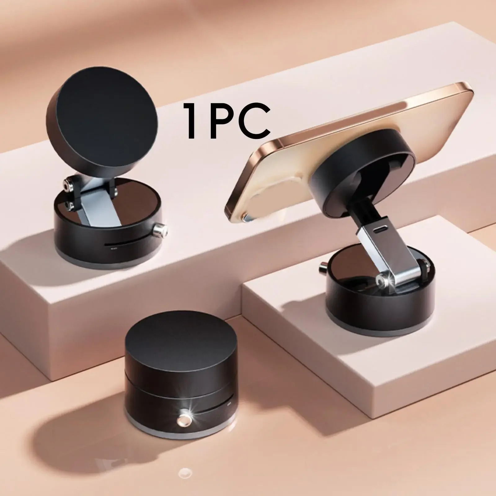 Generic Car Phone Holder Strong Vacuum Suction Simple Installation Phone Stand Phone Mount Adjustable Angle Professional