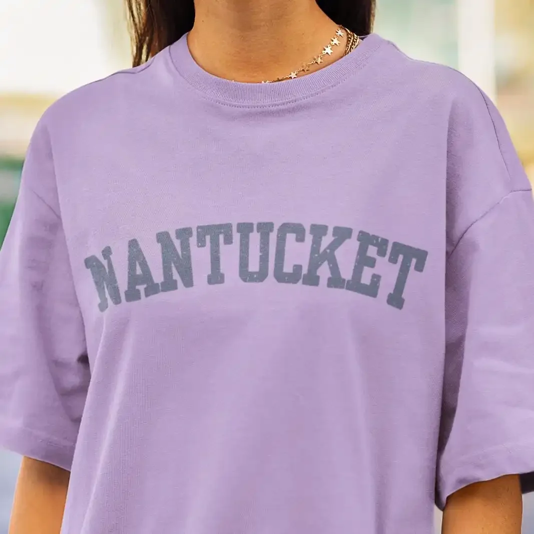Retro y2k NantuckeT T Shirt  Massachusetts Boho Clothing Preppy Stuff Ocean Aesthetic Travel