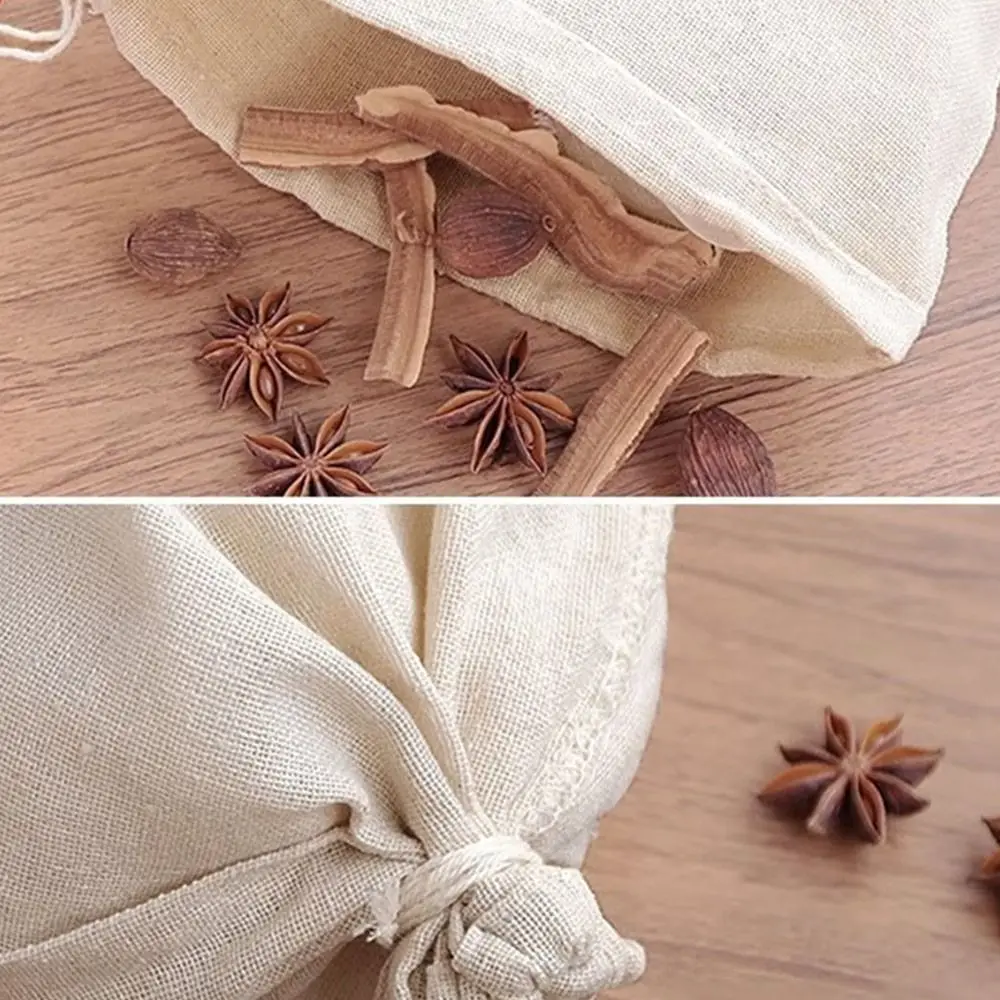 アンチブロッキングキッチン食品フィルターネット再利用可能な巾着野菜詰め物スクイズバッグ綿お手入れが簡単なフィルターバッグ