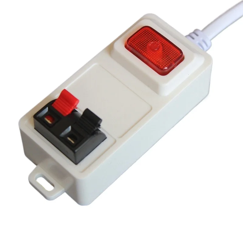 LED lamp tester with switch, aging wiring clip, lamp testing clamp, four position test clamp