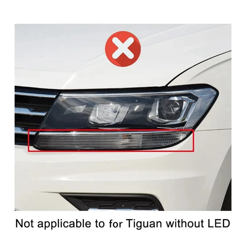 For VW Tiguan L 2017-2021 Car Front Headlight Cover Lens Head Light Lamp Transparent Glass Lampshade Lamp Shell Masks