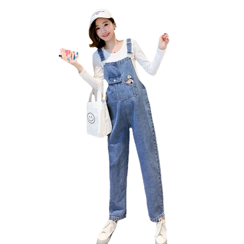 Spring Autumn Korean Fashion Maternity Pants Loose Jumpsuits Clothes for Pregnant Women Pregnancy Overalls T Shirt Sets