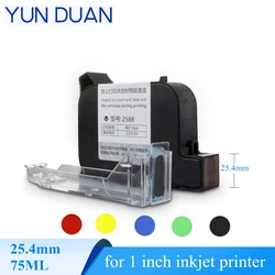 1 inch Ink Cartridge Fast Dry Red,Blue,Green,WHITE,Black Quick-drying Ink 45ml Ink Cartridge 25.4mm Head Handheld Inkjet Printer