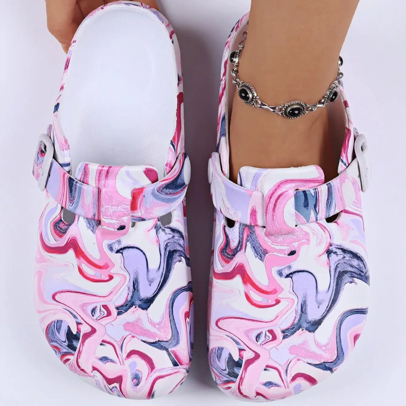 Women's Printed Garden Clogs, Summer Outdoor Sandals, New Fashion